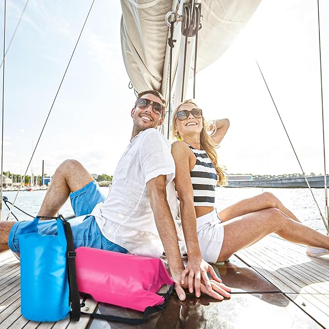 Aliceset 2 Pcs Waterproof Dry Bag 20L/10L Floating Dry Backpack Bags for Travel Pack Waterproof Backpack for Kayaking Rafting Boating Swimming Hiking Fishing(10 L)