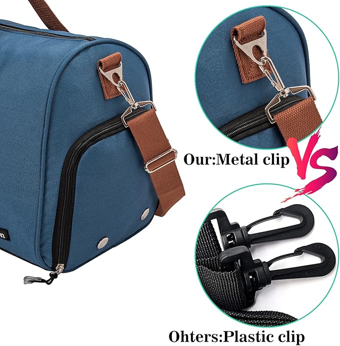 Kuston Sports Gym Bag with Shoe Compartment&Wet Pocket,Travel Duffel bag,Weekend Bag,Workout Bag Suitable for Men and Women