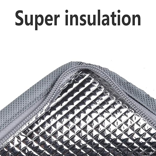 Insulated Car Trunk Organizer, Storage Collapsible Multi Compartment Car Organizer, SUV Trunk Organizer, Non Slip Bottom, Adjustable Securing Straps, Foldable Cover Grocery Shopping Bags,