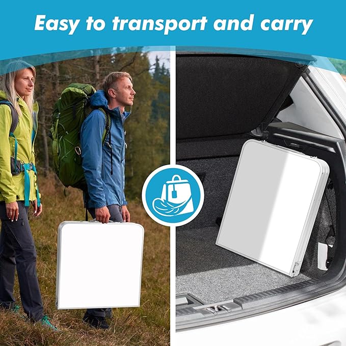 Camping Folding Aluminum Table with Adjustable Legs for Outdoor Travel Beach, Backyards, BBQ, Party and Picnic Foldable Table