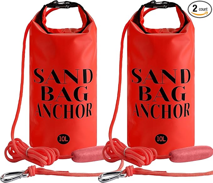 RunNico 500D Sand Anchor for Small Boats,2 in 1 PWC Jet Ski Anchor Kit with Adjustable Buoy,Waterproof Dry Bag for Jet Ski, Kayak, Boat, Watercraft and Canoe