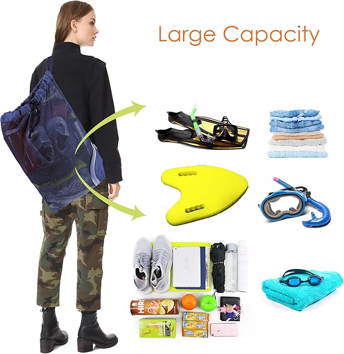 BeeGreen Drawstring Backpack for Men Women Athletic Gym Sports Workout Beach Swim …