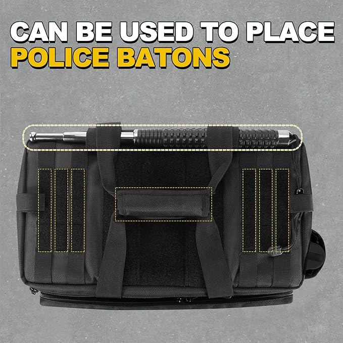 Car Front Seat Organizer | 45L size 17" laptop compatible | Combination Lock file bag | Military Tactical Briefcase | Military Duffle for patrol, Gym, Camping, Hunting, Range | DIY space