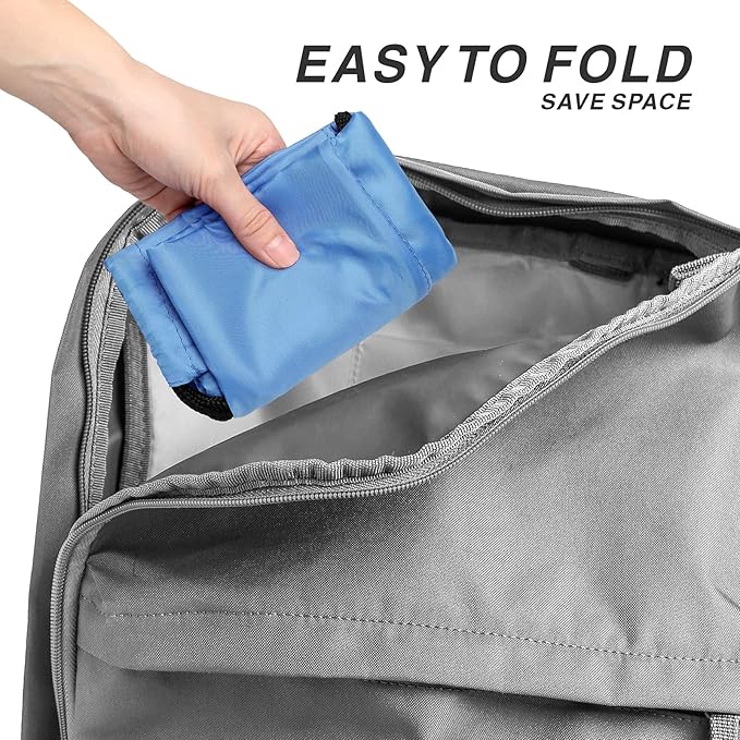 BuyAgain Drawstring Backpack Sports Water Resistant String Bag Sport Gym Sackpack for Women Men Large with Zipper, Baby Blue