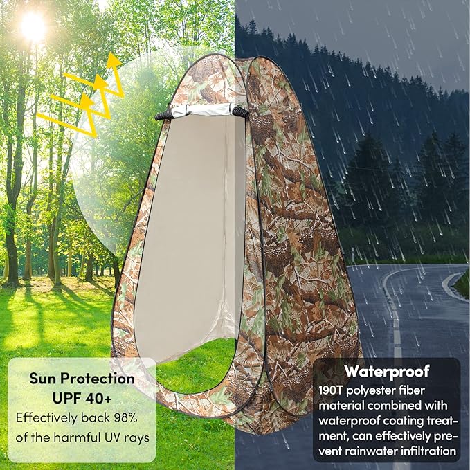 Pop Up Privacy Tent Shower Tent Changing Tent Portable Outdoor Camping Bathroom Toilet Tent Changing Dressing Room Privacy Shelters Room for Hiking and Beach Sun Shelter Picnic Fishing- Waterproof