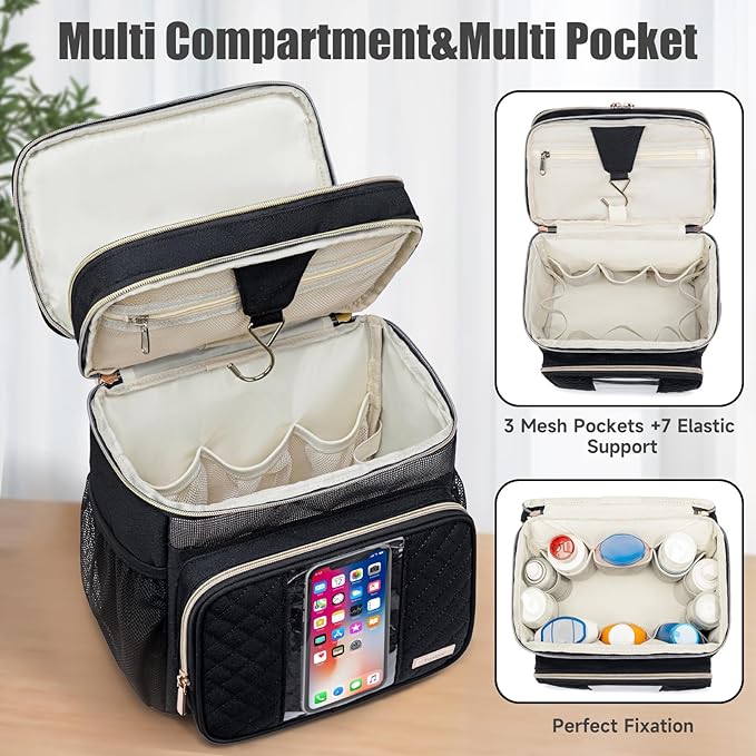 Large Toiletry Bag for Women Men,Bathroom Bag,Water Resistant Portable Shower Caddy for College Dorm,Hanging Toiletry Bags for Traveling,Gym Camping Cruise Ship Travel Essentials Shower Bag