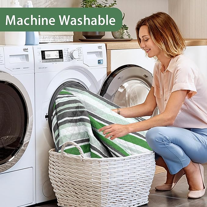 HX&OD Large Picnic Blanket Outdoor 80”x60” Waterproof Picnic Mat Foldable 3-Layer Camping Blanket Portable with Carry Strap Park Blanket for Grass(Green)