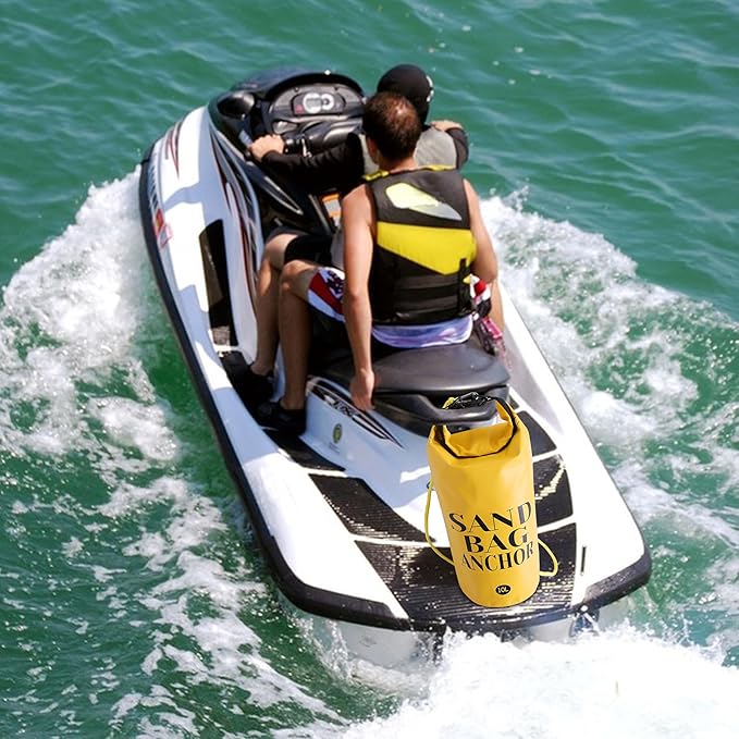 RunNico 500D Sand Anchor for Small Boats,2 in 1 PWC Jet Ski Anchor Kit with Adjustable Buoy,Waterproof Dry Bag for Jet Ski, Kayak, Boat, Watercraft and Canoe