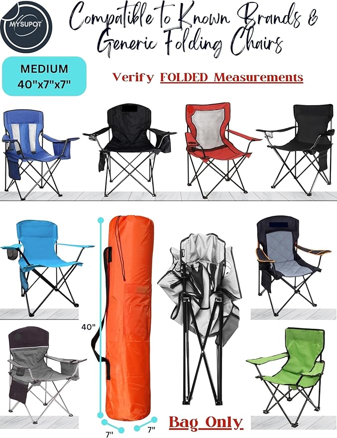 Replacement Bag for Folding Camping Chair, Portable Camp Chair, Hammock, Yoga Mat, Umbrella, Tents, Tripods, Fishing Poles - 420D Oxford Polyester Fabric
