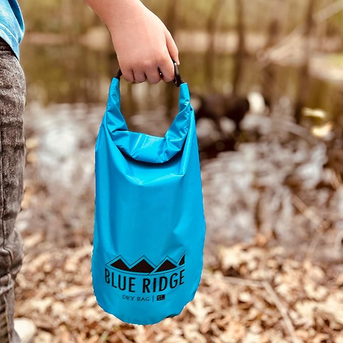 Blue Ridge Lightweight Dry Bags 3pk - 5L, 10L and 20L Sizes, All-Purpose Waterproof | Weatherproof Dry Bag for Boating, Hiking, Kayaking, Swimming, Fishing (Black)