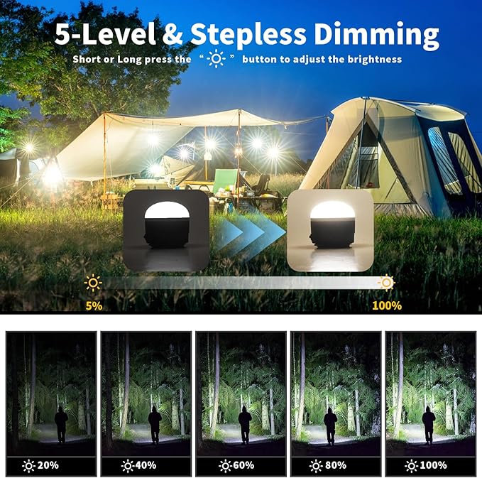 LED Camping Lantern Rechargeable 1000LM,4 Modes,Portable Tent Light Built-in 4000mAh Battery,Waterproof Emergency Light for Hurricane,Outdoors,Hiking,Outages