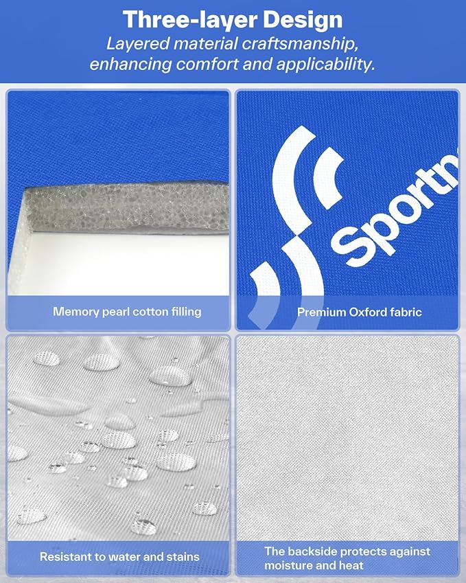 Sportneer Sitting Pad, Sit Pads for Backpacking Portable Camping Sit Pad Waterproof Folding Pad Stadium Seat Pad for for Camping Picnics Hiking