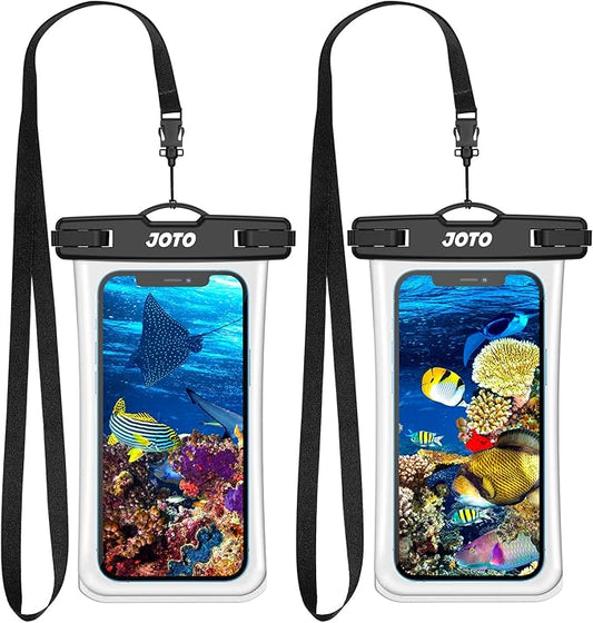 JOTO Waterproof Phone Pouch up to 7.0" Bundle with Swimming Bubble Safety Float with Adjustable Waist Belt