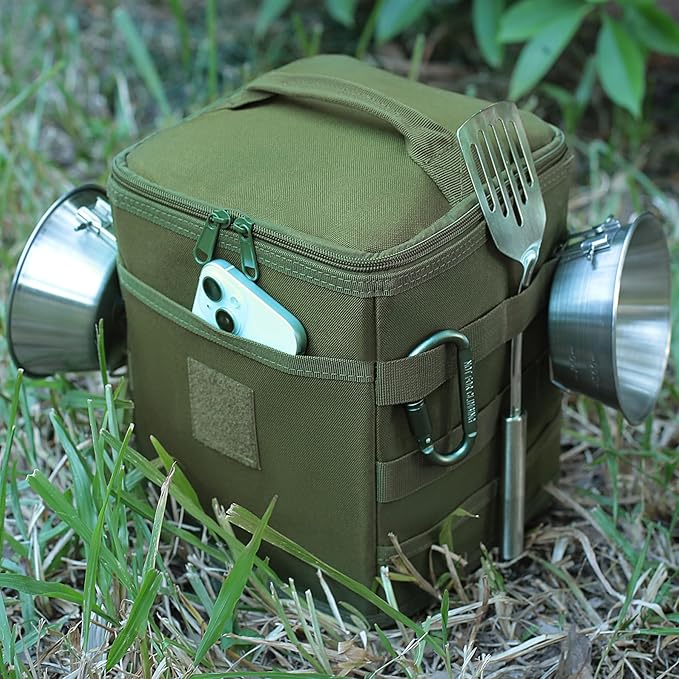Tactical Camping Storage Bag 7L Utility Tote Bag Trunk Organizer (Coyote Brown)