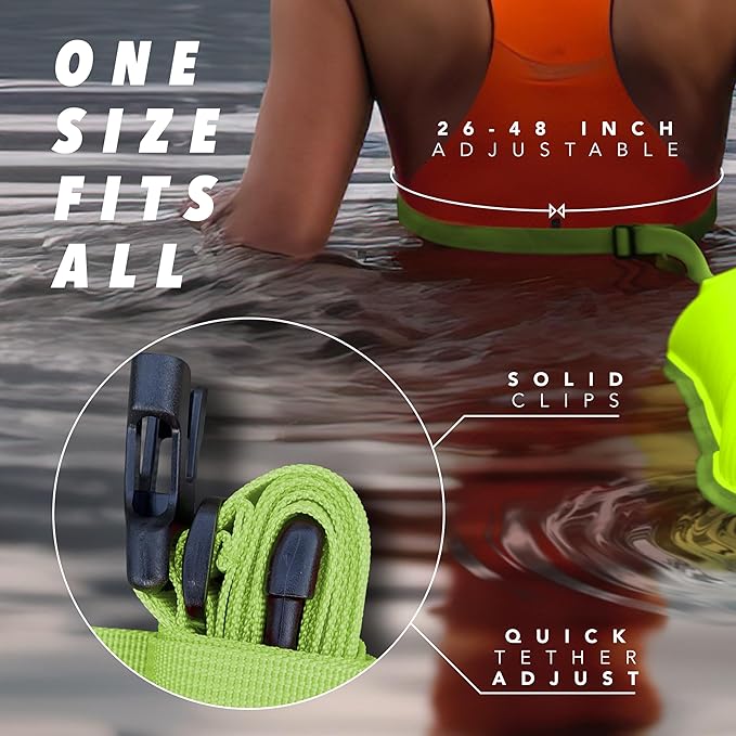 Swim Buoy for Open Water with Dry Bag 15L - Fully Waterproof Swim Bubble - Be Safe with Higher Visibility, Toughened Nylon and Rest Handle Swimming Buoy - Open Water Buoy for All Season Swimmers