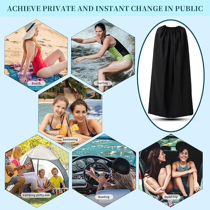 Portable Changing Room Changing Tent for Dancer Instant Dressing Cover Ups Privacy Shelters for Beach Car Boating Taking Photo, 4.59ft Length