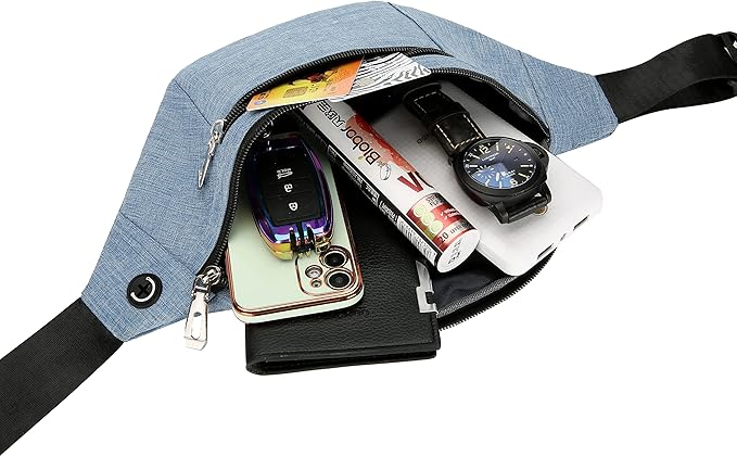 Fanny Pack for Men & Women, Fashion Waterproof Waist Packs with Adjustable Belt, Casual Bag Bum Bags for Travel Sports Running.