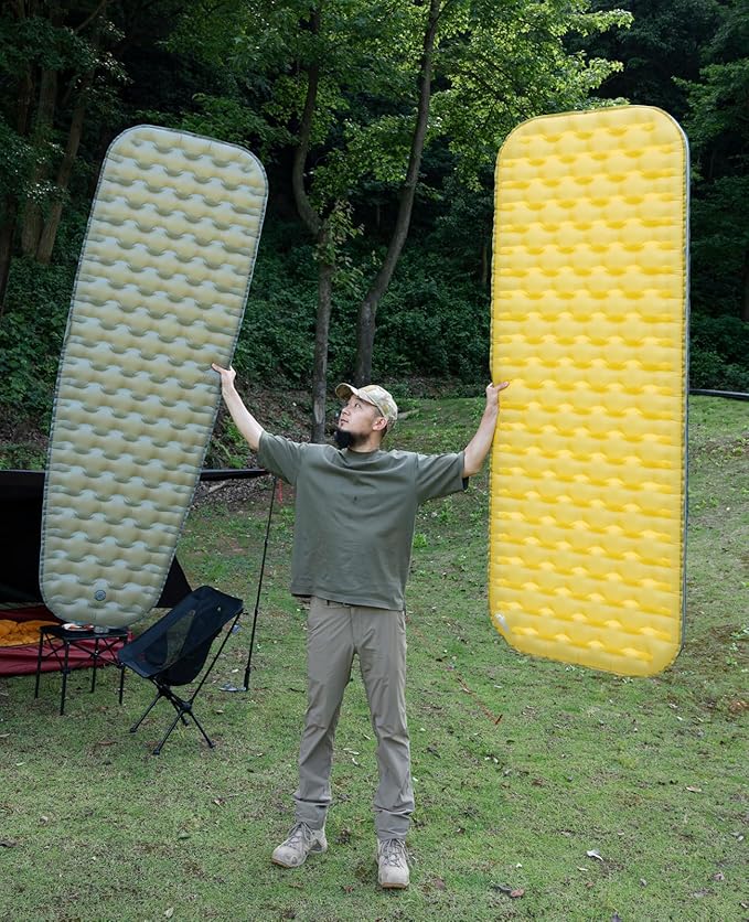 iClimb Stable Comfortable Air Sleeping Pad Ultralight Compact for Adults Camping Backpacking