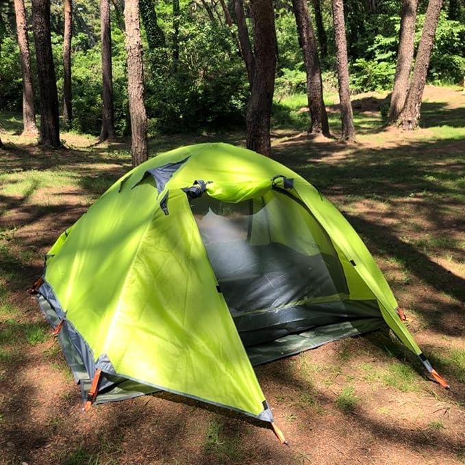 Azarxis Camping Tent 1 2 3 4 Man Person 3 4 Season Easy Set Up Waterproof Double Layer Lightweight Aluminum Rod Tents for Backpacking Hiking Trekking Travel Climbing Outdoor Activities