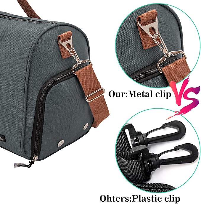 Kuston Sports Gym Bag with Shoe Compartment&Wet Pocket,Travel Duffel bag,Weekend Bag,Workout Bag Suitable for Men and Women