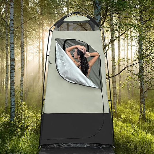 G4Free Camping Shower Tent Privacy Tent Dressing Changing Room Portable Toilet Rain Shelter for Beach with Carry Bag