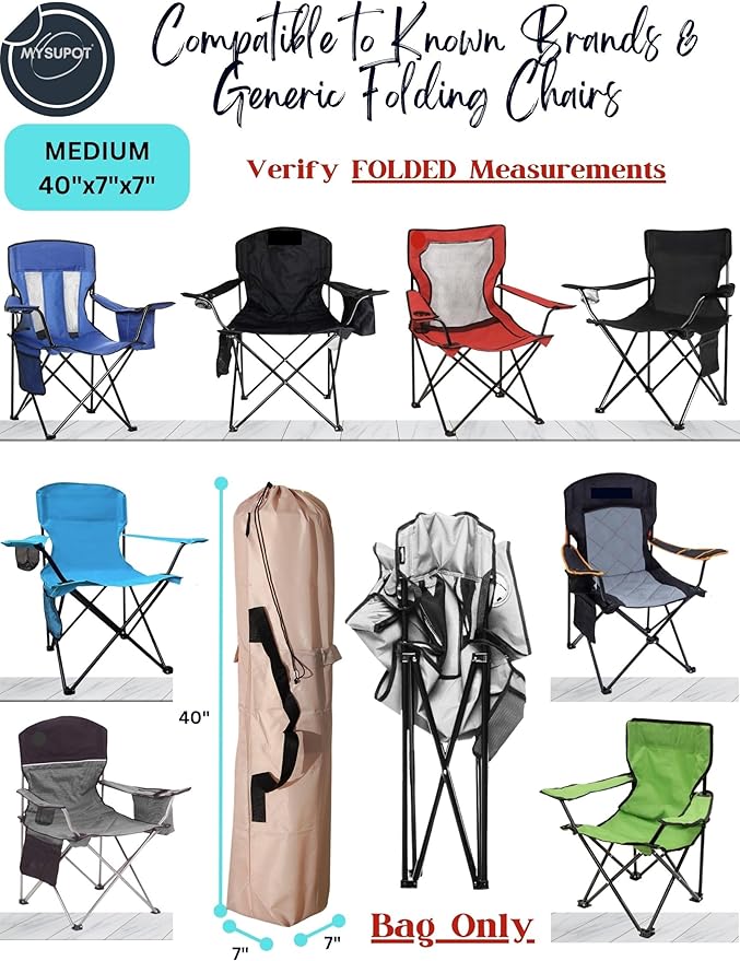 Replacement Bag for Folding Camping Chair, Portable Camp Chair, Hammock, Yoga Mat, Umbrella, Tents, Tripods, Fishing Poles - 420D Oxford Polyester Fabric