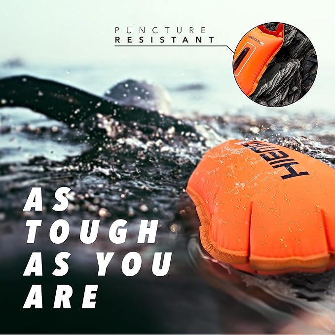 Swim Buoy for Open Water with Dry Bag 15L - Fully Waterproof Swim Bubble - Be Safe with Higher Visibility, Toughened Nylon and Rest Handle Swimming Buoy - Open Water Buoy for All Season Swimmers