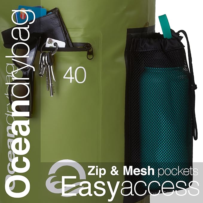 Oceandrybag - Waterproof Dry Bag Backpack - Floating Dry Sack Portable for Kayaking, Beach, Rafting, Boating, Hiking, Camping, Fishing with Waterproof Phone Case