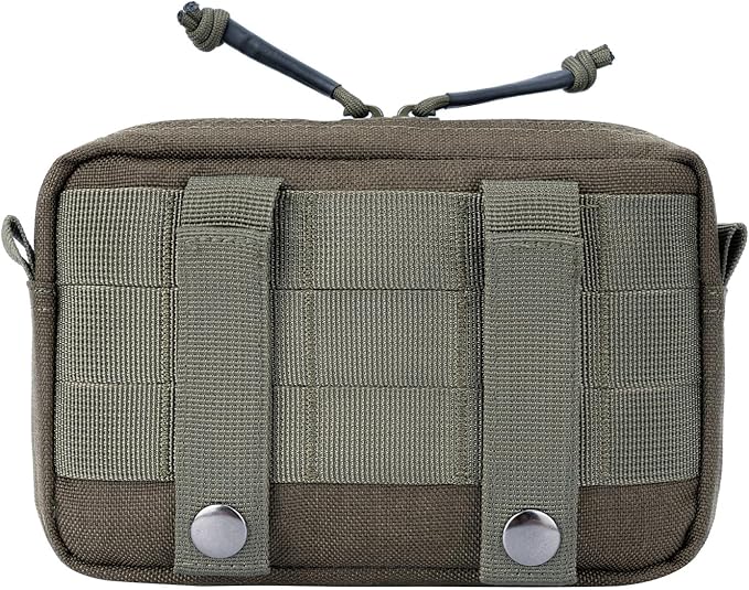 Tactical Belt Pouch EDC Waist Bag MOLLE Admin Pocket Modular Medical Kit Organizer Phone Holster Vest Pack Nylon Utility Zipper Wallet Small Gear Tool Carrier for Men Women Camping Hiking