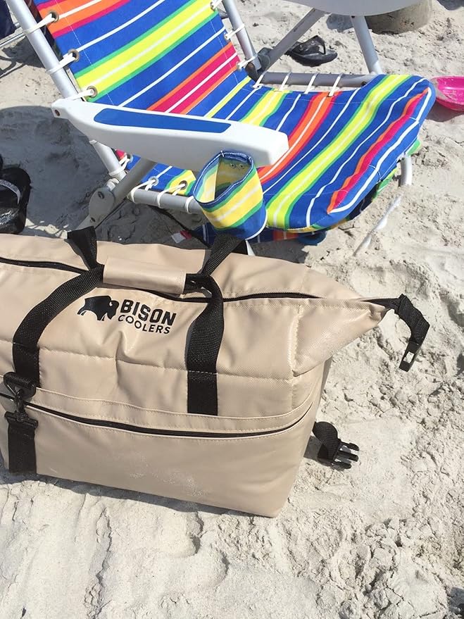 Bison Coolers Softpak Series, Made in USA, Soft Cooler Bag Insulated Leak Proof for Beach, Travel, Camping, Picnic, Car, Trips, 24+ Hour Ice Retention
