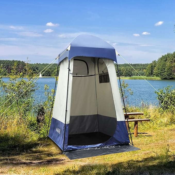 G4Free Large Outdoor Privacy Shower Tent 7.5FT Portable Camping Easy Set Up Deluxe Shelter Tent Dressing Changing Room with Carry Bag