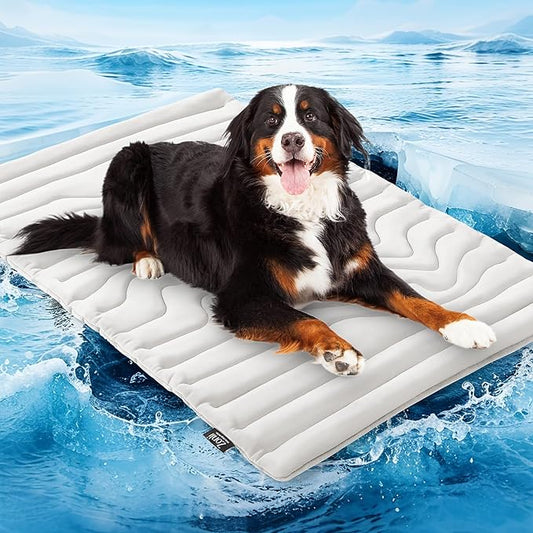 ZonLi Dog Cooling Mat, 59" x 40"Extra Large, Reversible Cooling Pad for Dogs & Cats (Cool & Warm), Durable & Machine Washable, Pet Mat for Crate, Kennel, Bed, Sofa, Arctic Grey
