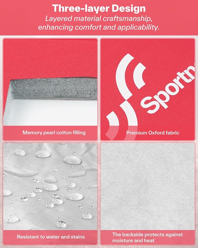 Sportneer Sitting Pad, Sit Pads for Backpacking Portable Camping Sit Pad Waterproof Folding Pad Stadium Seat Pad for for Camping Picnics Hiking