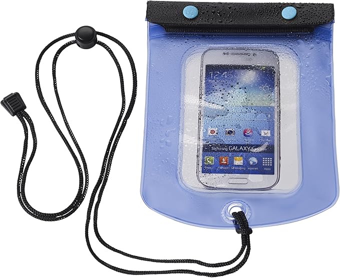 Lewis N. Clark WaterSeals Triple Seal Waterproof Pouch + Dry Bag for Cell Phone or Tablet, Great for Kayak, Canoe, Pool, Beach, Large (7.5X6.5)