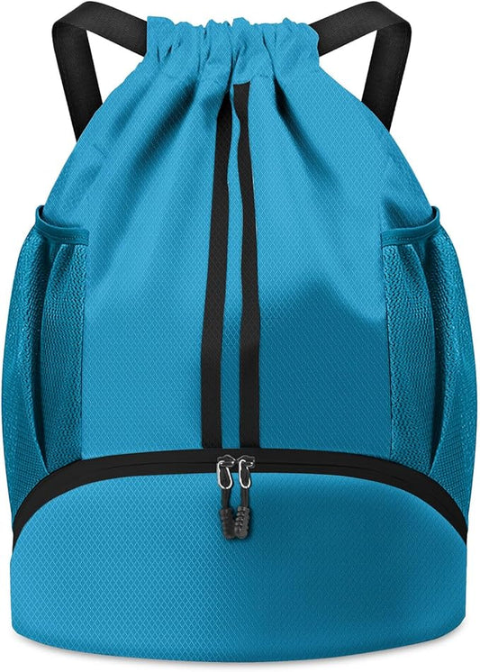 BROTOU Soccer Bags, Football Backpack, Volleyball Bag, Drawstring Soccer Backpack with Ball and Shoe Compartment