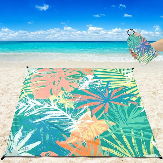AISPARKY Beach Blanket Waterproof Sandproof Quick Drying Beach Mat Extra Large Outdoor Picnic Blanket for Travel Camping Hiking