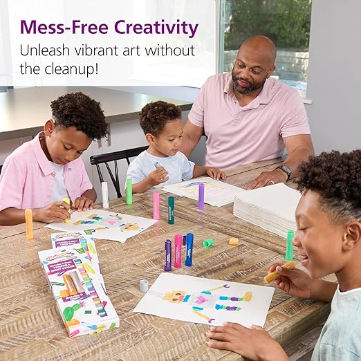 Colorations Metallic, Neon, Tempera Paint Sticks, Set of 12, Quick Drying, Non Toxic, Easy to use Paint, Mess Free Paint, School Supplies, Art Supplies, Craft Projects, Children, Arts & Crafts