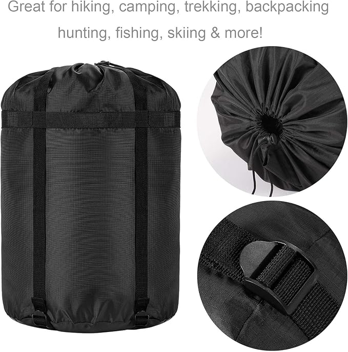 Compression Stuff Sack, 24L/36L/46L Sleeping Bags Storage Stuff Sack Organizer Waterproof Camping Hiking Backpacking Bag for Travel - Great Sleeping Bags Clothes Camping