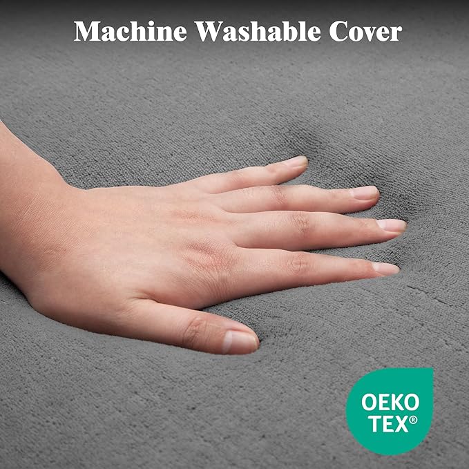 Ferlizer 4" Memory Foam Camping Mattress for Tesla Model Y, 76" x 43", Foldable Car Sleeping Pad with Plush Washable Cover, CertiPUR-US Certified, Dark Grey