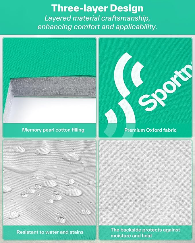 Sportneer Sitting Pad, Sit Pads for Backpacking Portable Camping Sit Pad Waterproof Folding Pad Stadium Seat Pad for for Camping Picnics Hiking