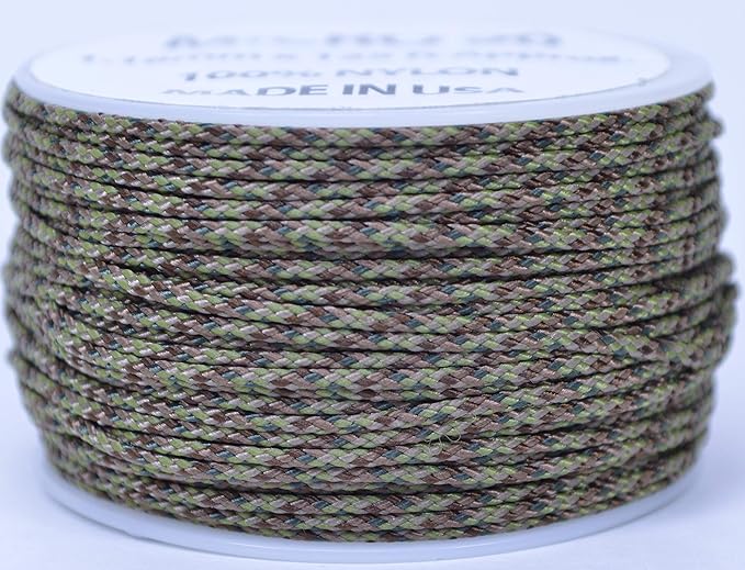 BORED? PARACORD! Nylon Micro Cord - 125 or 1000 Foot Spool Options - 70+ Colors and Patterns - 1.18mm Cord