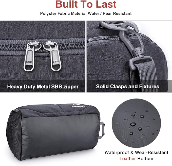 Canway Sports Gym Bag, Travel Duffel bag with Wet Pocket & Shoes Compartment for men women, 45L/40L, Lightweight