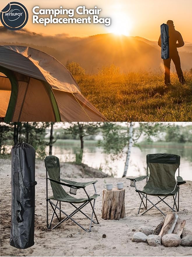 Replacement Bag for Folding Camping Chair, Portable Camp Chair, Hammock, Yoga Mat, Umbrella, Tents, Tripods, Fishing Poles - 420D Oxford Polyester Fabric