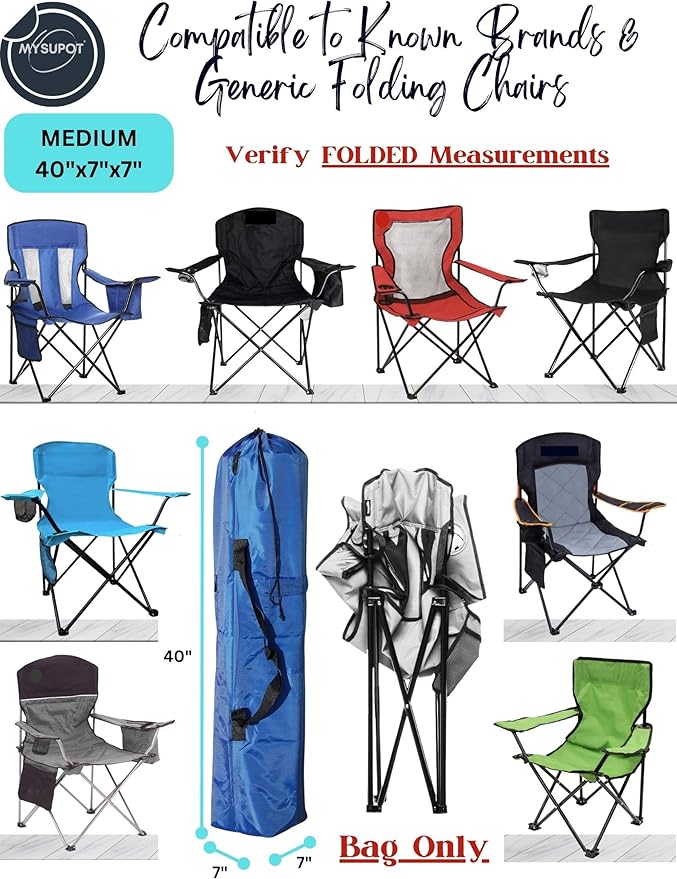 Replacement Bag for Folding Camping Chair, Portable Camp Chair, Hammock, Yoga Mat, Umbrella, Tents, Tripods, Fishing Poles - 420D Oxford Polyester Fabric
