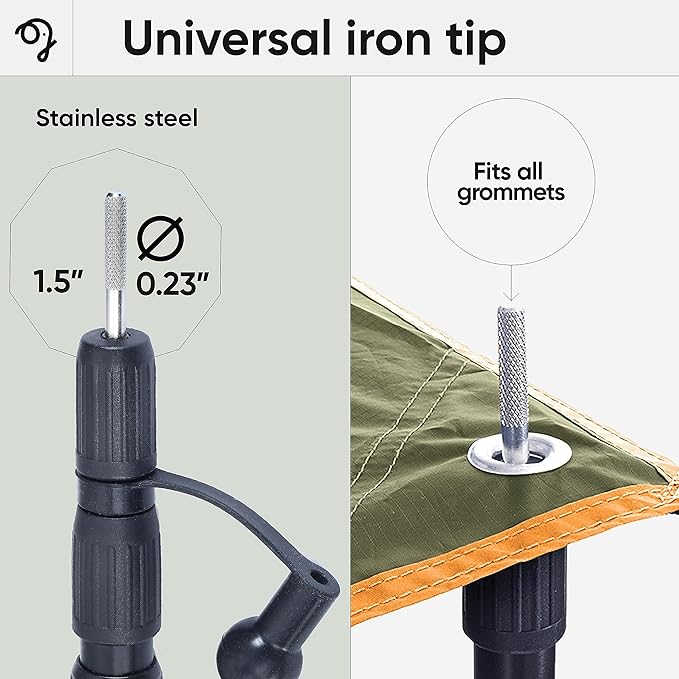 Green Elephant Tarp Poles - Tent Poles, Tent Poles Replacement, Tent Poles for Tarp, Canopy Poles, Awning Poles, Telescoping Tarp Poles, Tarp Poles Adjustable Heavy Duty, Aluminum Tent Pole Set of 4