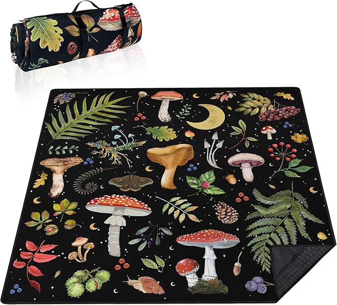 Extra Large Picnic Blankets Waterproof Foldable (80 "x 80") Beach Blanket Waterproof Sandproof,3-Layer Thicking Mat Outdoor Packable Camping Blanket