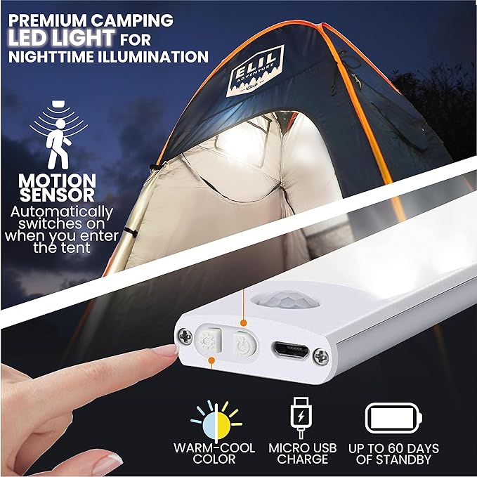 Camping Shower Tent With LED Sensor Light 6.23 ft - Large Easy Pop Up Privacy Tent for Beach Changing - Outdoor Portable Enclosure for Camping