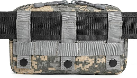 Tactical Molle Admin Pouch Utility Laser Cut EDC Tool Pouch Bag Horizontal Modular Pouches Include US Flag Patch and Keychain