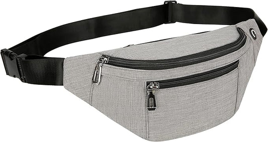 Fanny Pack for Men & Women, Fashion Waterproof Waist Packs with Adjustable Belt, Casual Bag Bum Bags for Travel Sports Running.