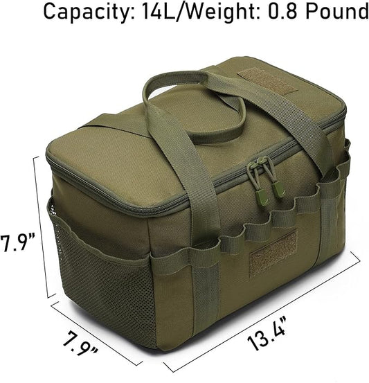 Tactical Camping Storage Bag 14L Tactical Utility Tote Bag Camping Cookware Organizer Trunk Organizer